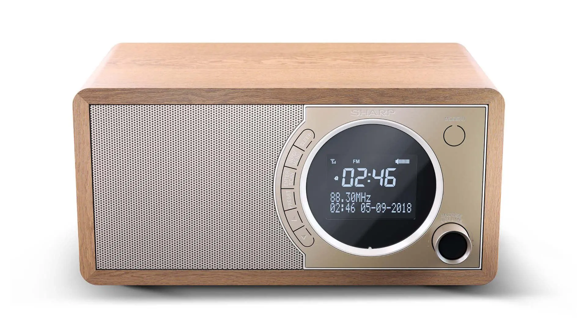 Radioodbiornik Sharp DR-450 Radio FM DAB+ Bluetooth Brązowy