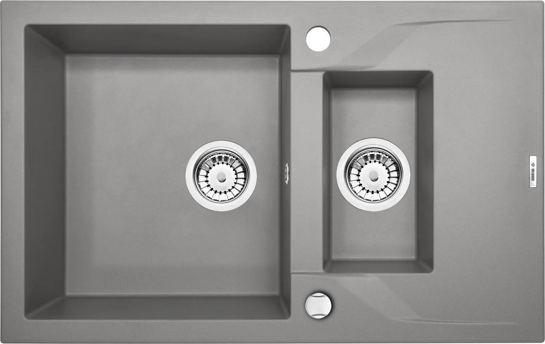 Zlewozmywak Deante Andante ZQN S513 Granitowy Szary metalik