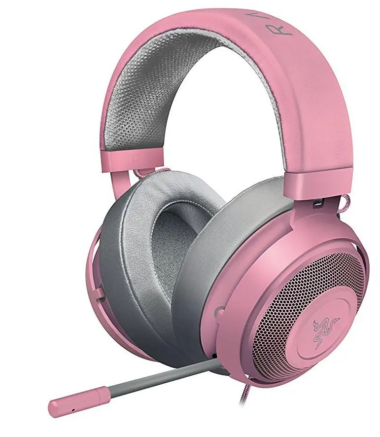 Słuchawki przewodowe z mikrofonem Razer Kraken Quartz Nauszne Różowy