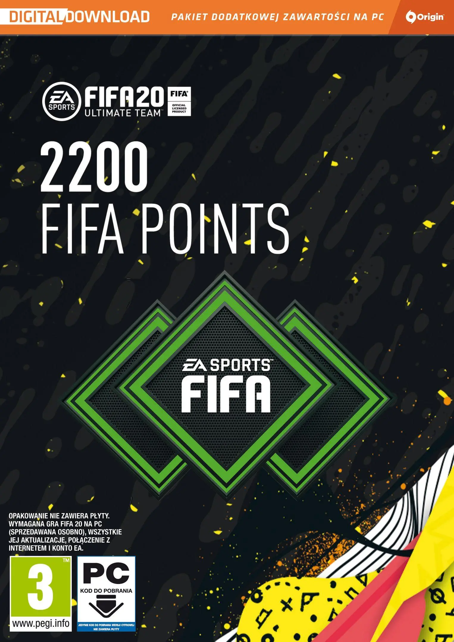 FIFA 20 2200 punktów Dodatek do gry na PC