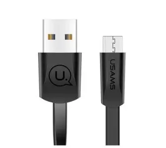 Kabel USAMS płaski U2 microUSB US-SJ201 Czarny