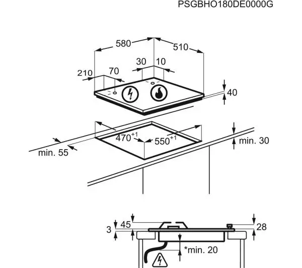 Electrolux 600 Gas on Glass EGG6407K 59cm - Kup na Raty - RRSO 0%