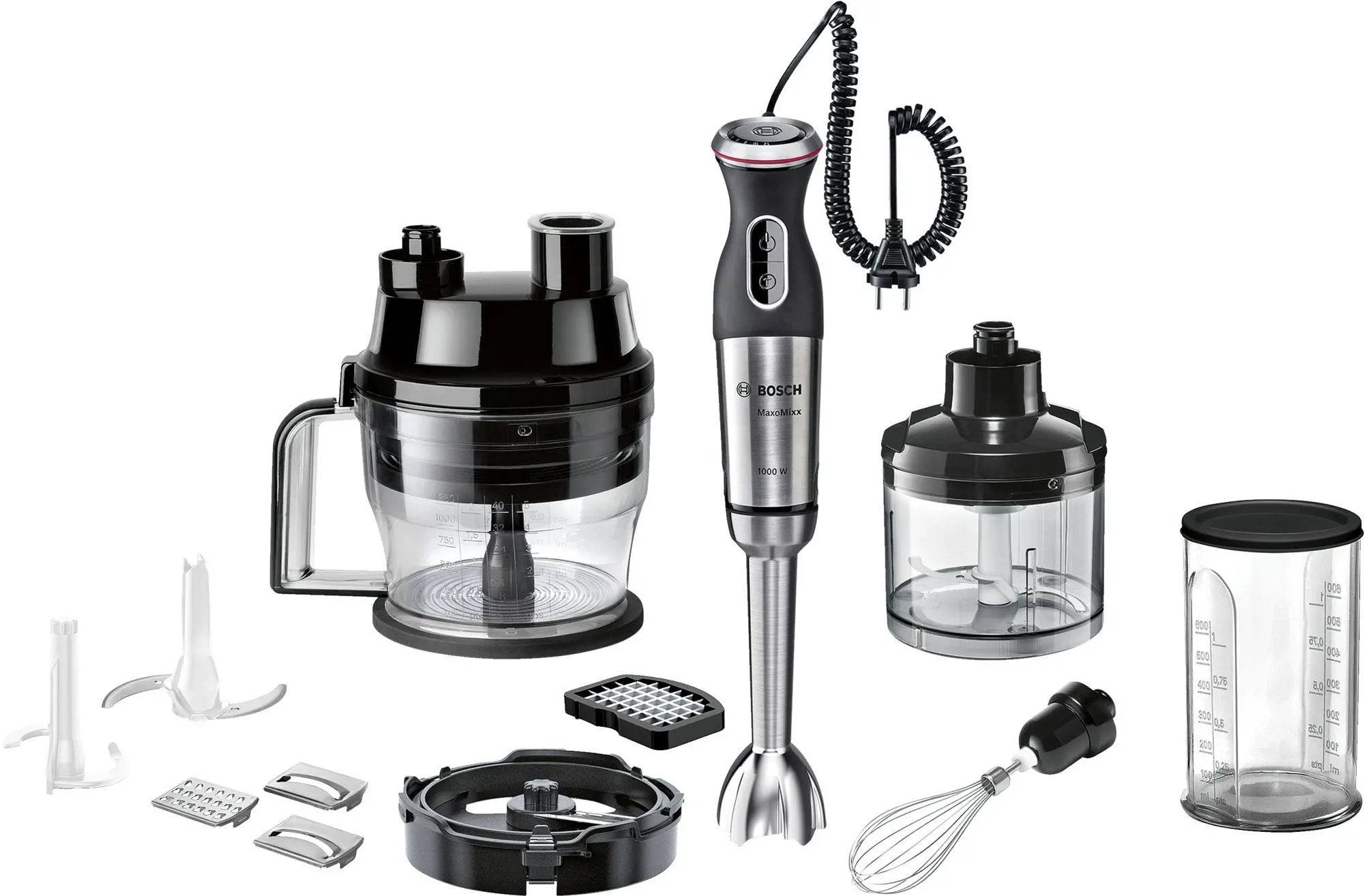 Blender Bosch MaxoMixx MS8CM61X1 1000W Malakser Rozdrabniacz Końcówka do ubijania