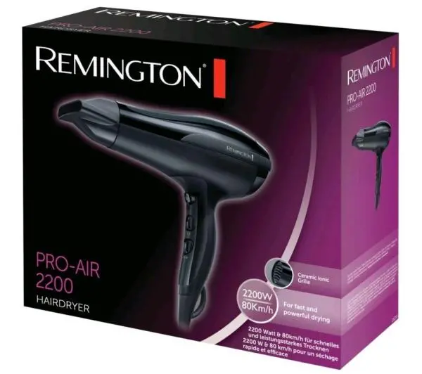 Remington Pro-Air 2200 D5210 Jonizacja Zimny nawiew 2200W 2 prędkości nadmuchu 3 poziomy temperatury - ⚡ BESTSELLERY ⚡