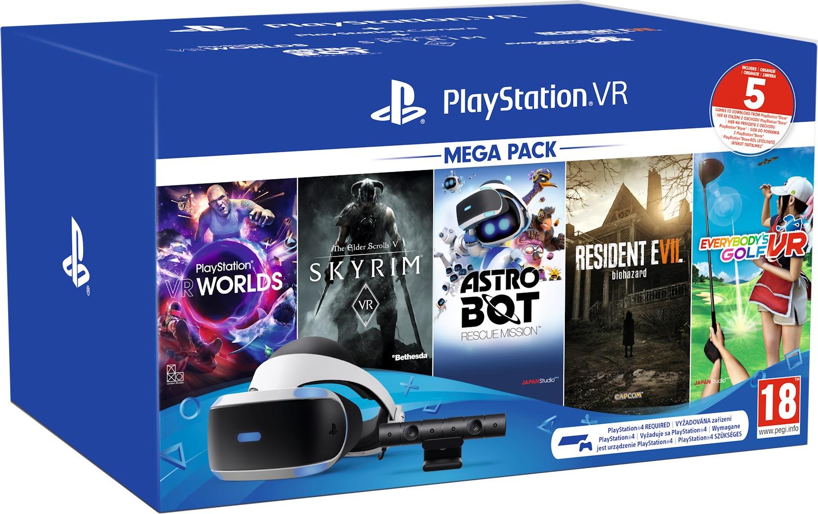 Okulary VR Sony PlayStation VR Mega Pack V2 (voucher 5 gier)