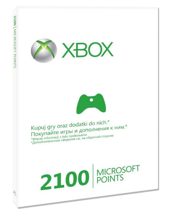 Doładowanie Xbox 360 Live 2100 punktów zdrapka