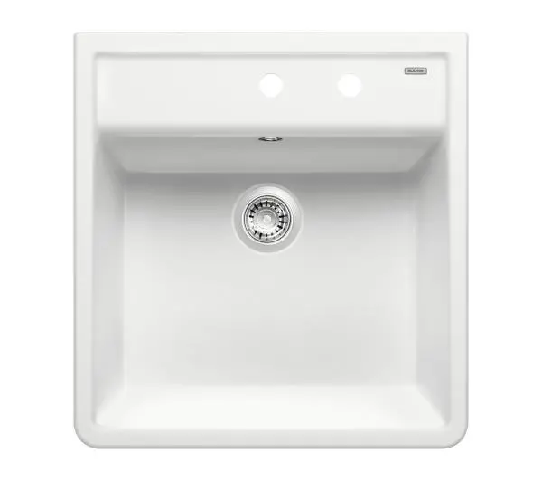 Zlewozmywaki kuchenne - Blanco PANOR 60 514501 2 otwory Ceramiczny Biały połysk