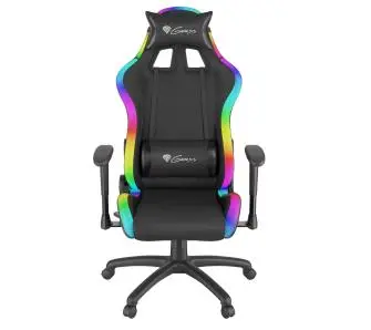 Fotel Genesis Trit 500 RGB Gamingowy do 120kg Skóra ECO Tkanina Czarny