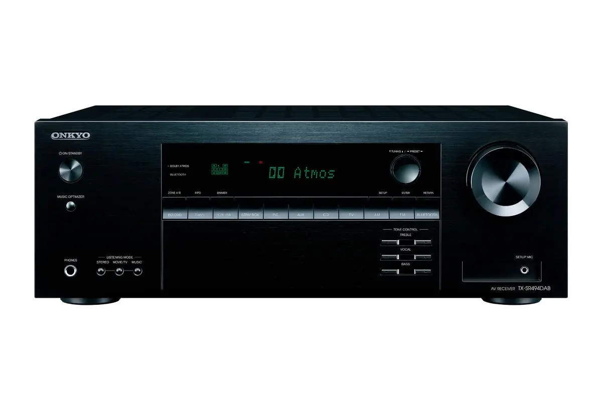 Amplituner Onkyo TX-SR494DAB 7.2-kanałowy Dolby Atmos DTS X Bluetooth Czarny