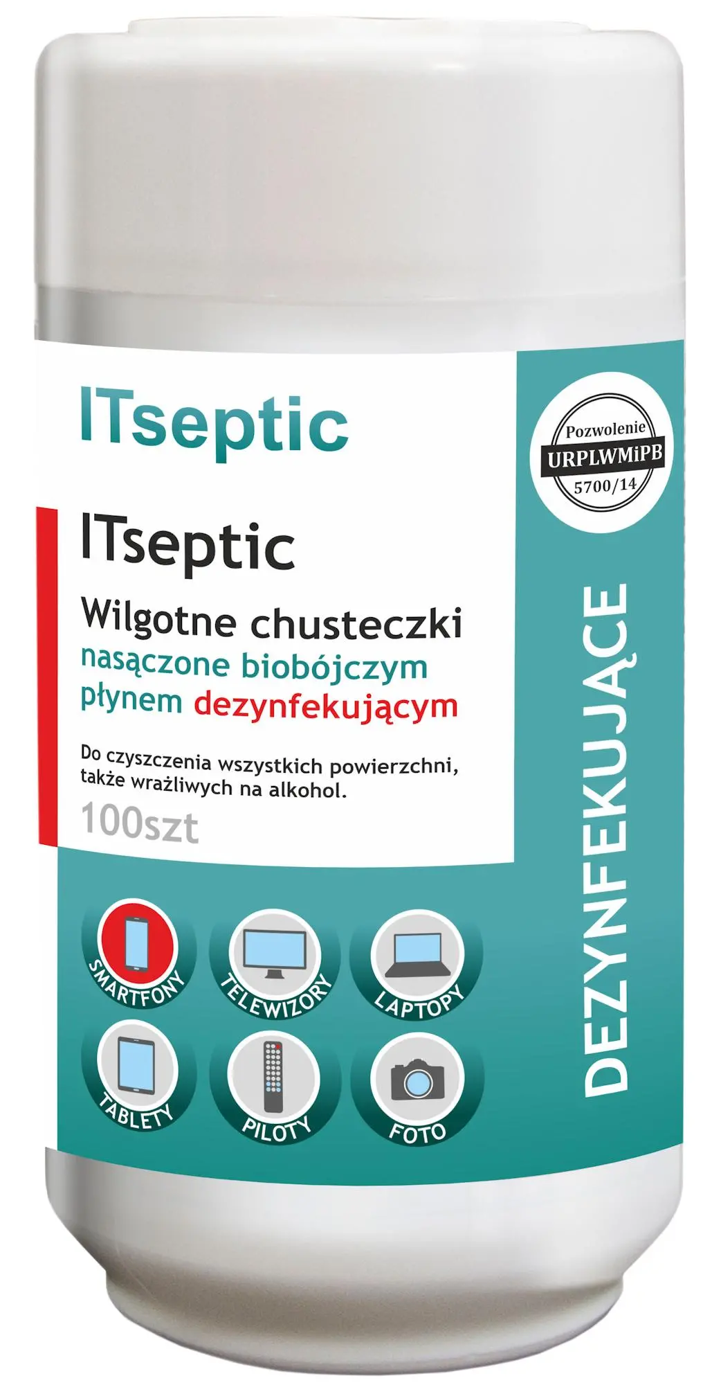 Ściereczki ITSEPTIC chusteczki dezynfekujące 100 szt.