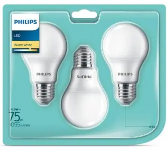 Żarówka LED Philips 10,5W (75W) E27 3szt.