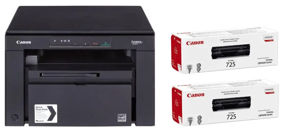 Urządzenie wielofunkcyjne Canon i-SENSYS MF3010 Czarny + 2 x CRG725