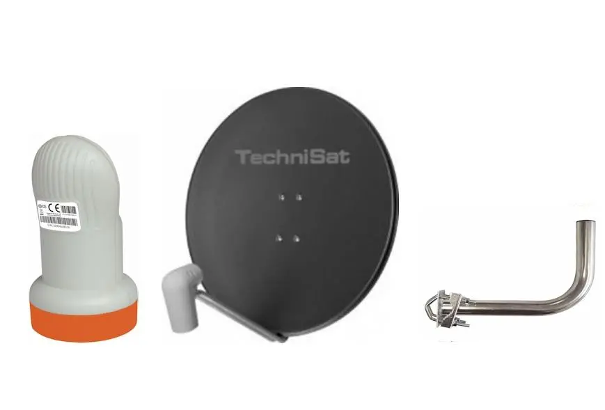 Antena satelitarna TechniSat Zestaw TechniDish 80 + Konwerter Phoenix CE UHD Single + Uchwyt balkonowy 40cm 0000/1759