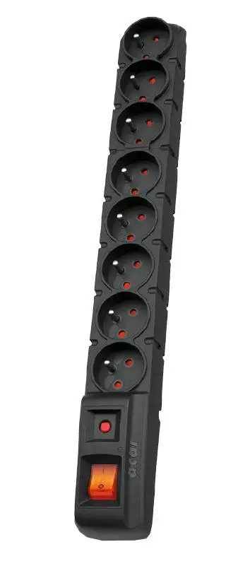 Listwa Acar S8 8 gniazd 5m Czarny