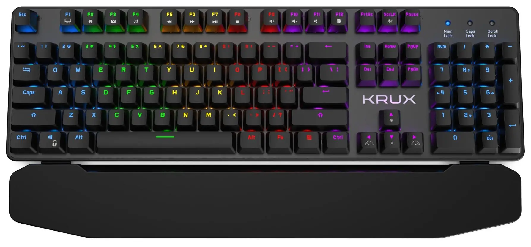 Klawiatura mechaniczna Krux Meteor RGB Outemu Brown KRX0026 Czarny