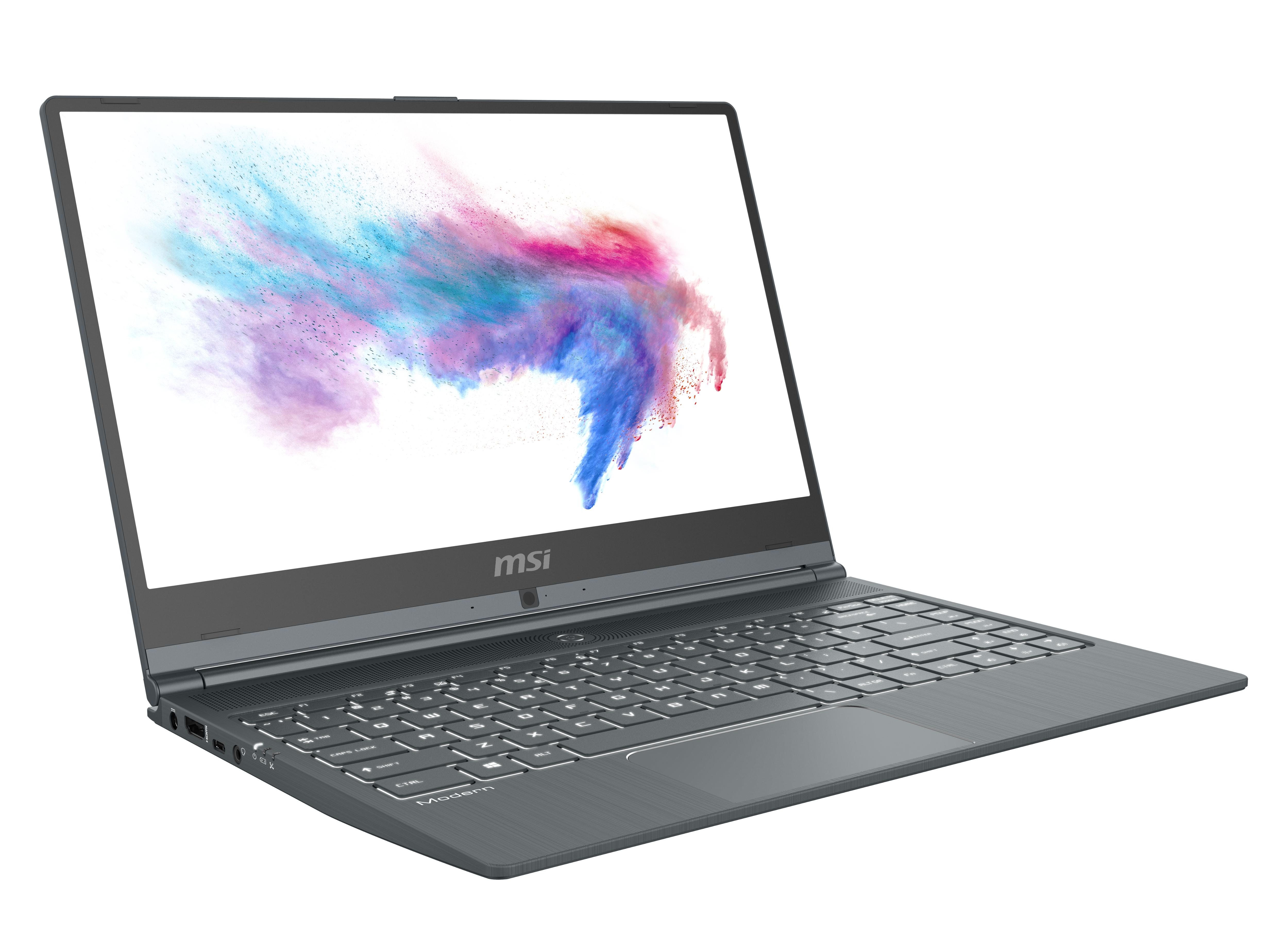 MSI Modern 14、512GB SSD、i5-10210U、MX250 Laptop MSI Modern 14 A10RB-646PL 14
