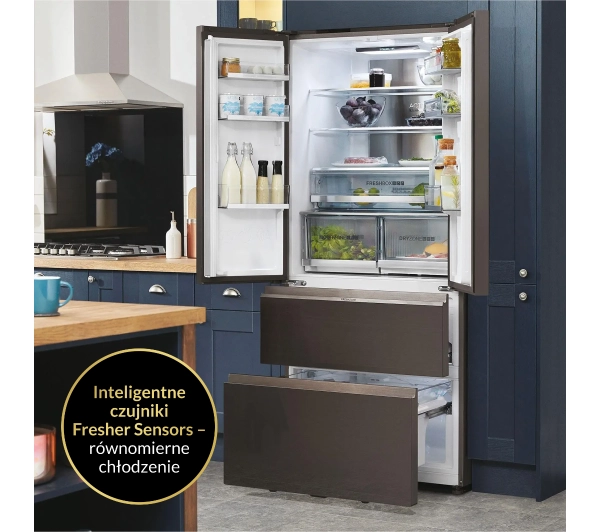 Haier Seria 7 HB18FGSAAA Pełny No Frost 190cm Szuflada z kontrolą wilgotności Tytanowy - DRUGI -30%, ALBO 5-TY ZA 1ZŁ - Kup na Raty - RRSO 0%