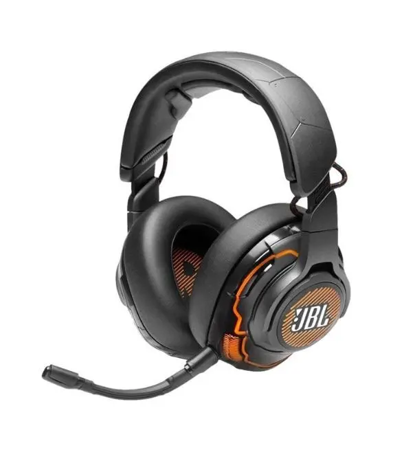 Słuchawki przewodowe z mikrofonem JBL Quantum One Nauszne Czarno-pomarańczowy