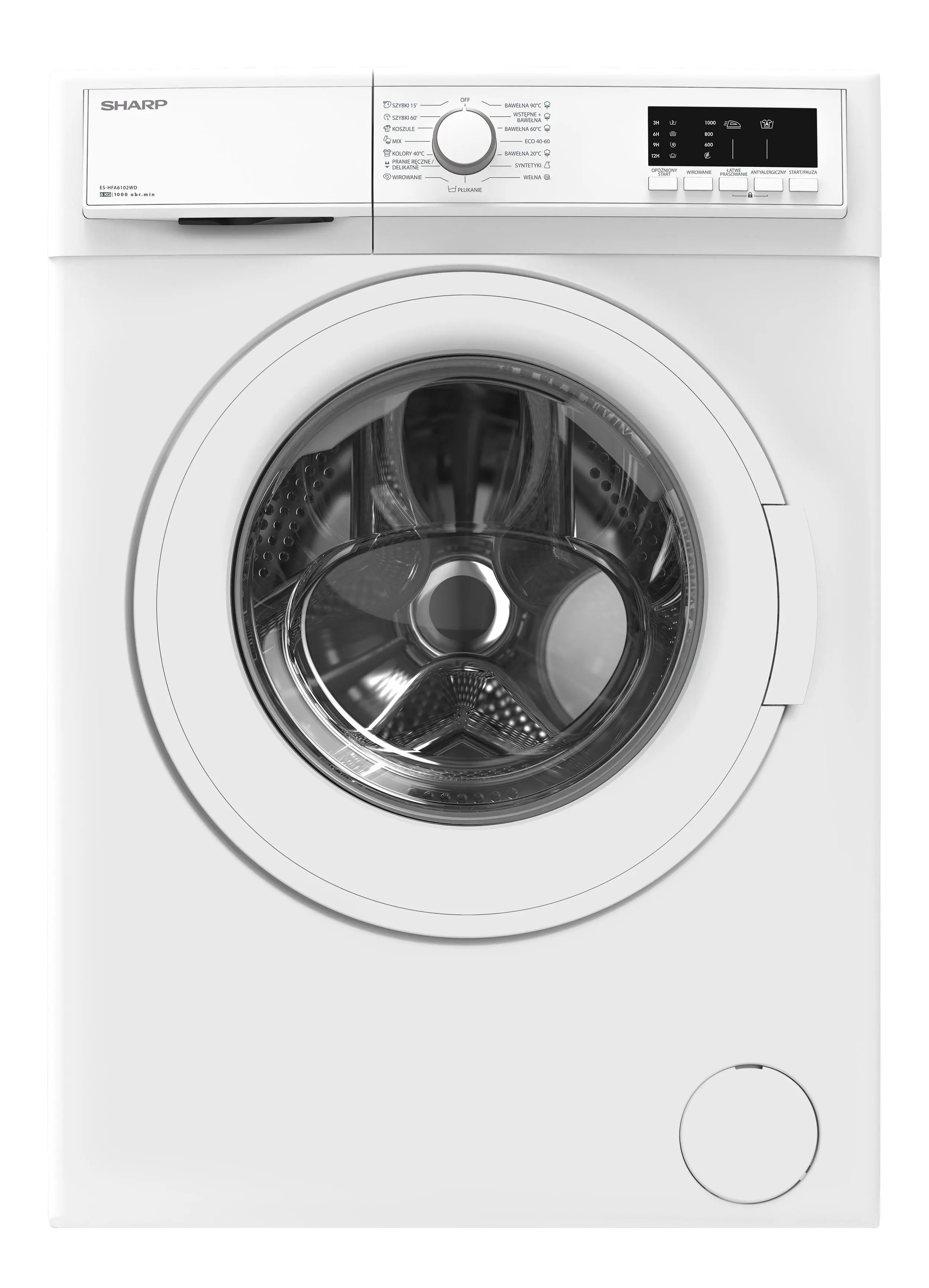 Pralka Sharp ES-HFA6102WD-PL Slim 6kg 1000obr/min