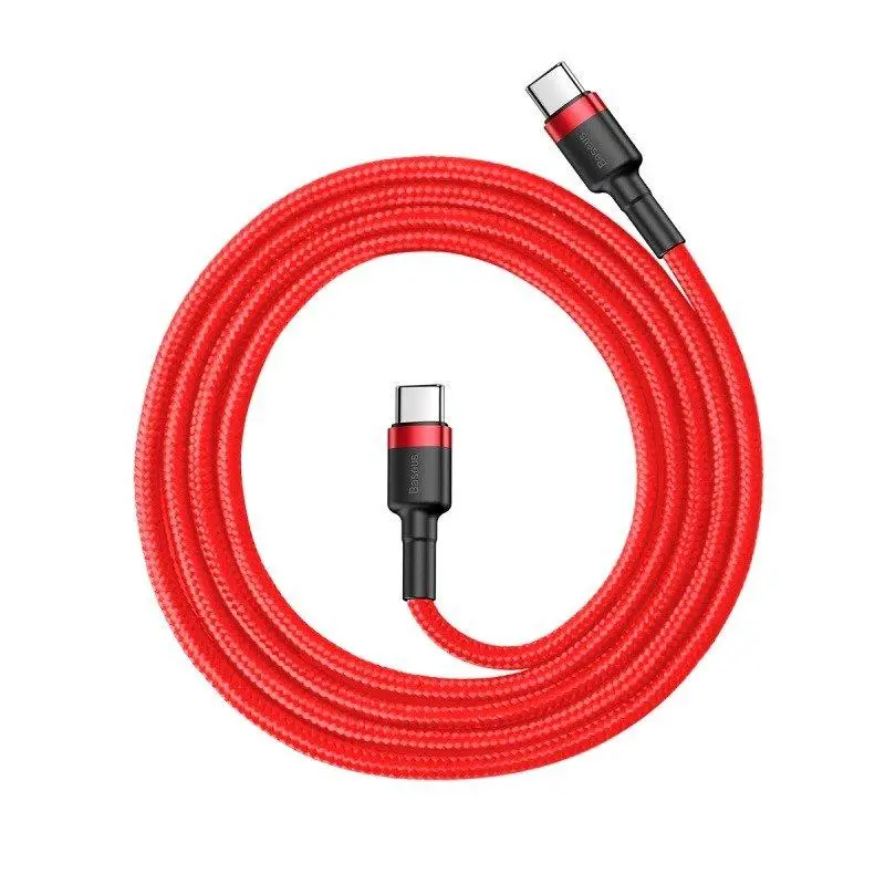 Kabel Baseus USB-C PD Cafule PD 2,0 QC 3,0 60W 2m Czerwony