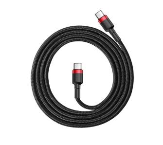 Kabel Baseus USB-C PD Cafule PD 2,0 QC 3,0 60W 1m Czarno-czerwony