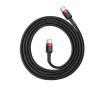 Kabel Baseus USB-C PD  Cafule PD 2,0 QC 3,0 60W 2m Czarno-czerwony