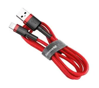 Kabel Baseus Lightning USB Cafule 2,4A 1m Czerwony