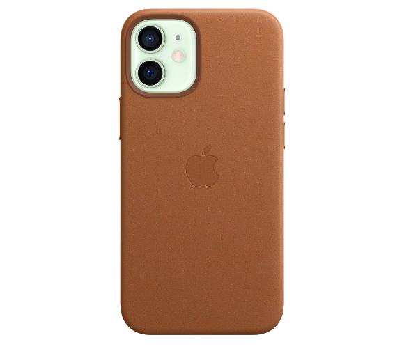 etui dedykowane Apple Leather Case MagSafe iPhone 12 mini MHK93ZM/A (naturalny brąz)
