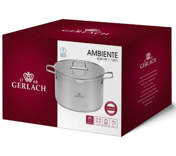 Gerlach Ambiente Indukcja Stal nierdzewna 10l