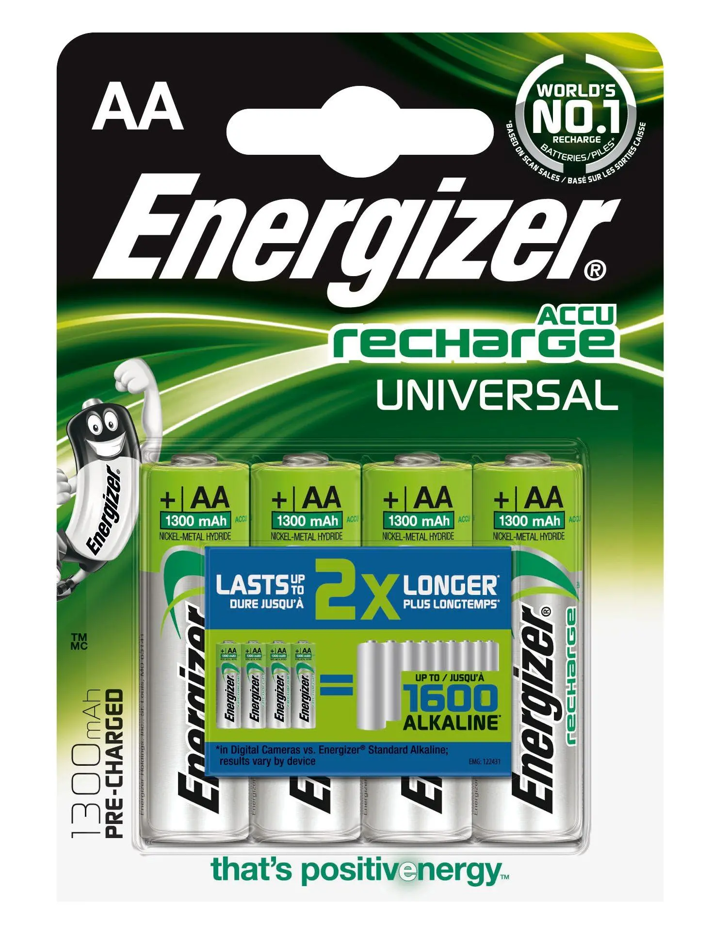Akumulatorki Energizer Universal AA 1300mAh 4szt.