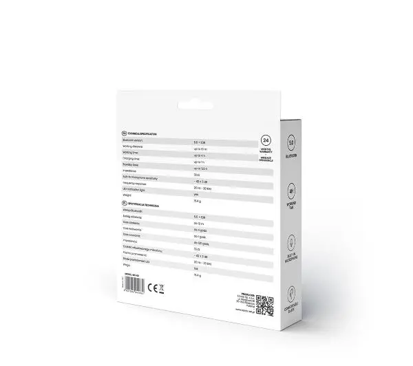 Savio WE-03 Dokanałowe Bluetooth 4.2 Czarny