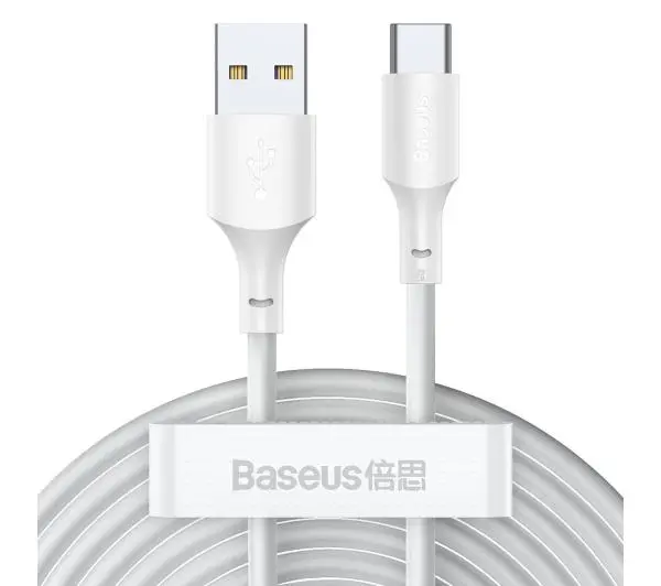 Baseus Simple Wisdom 40W 5A 1,5m Biały 2szt