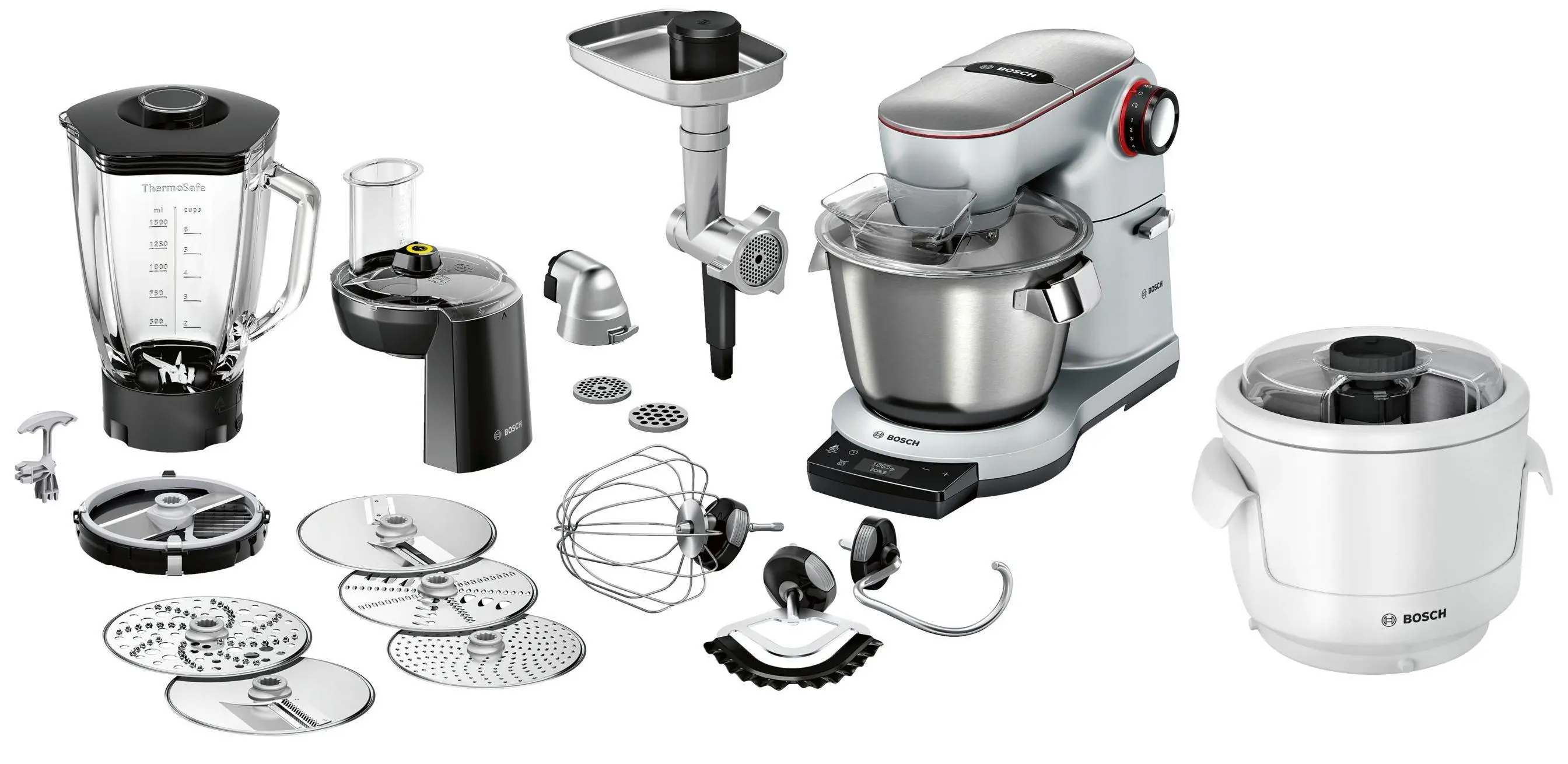 Robot planetarny Bosch OptiMUM MUM9BX5S61 1600W Maszynka do mielenia Przystawka do lodów Rozdrabniacz Blender kielichowy