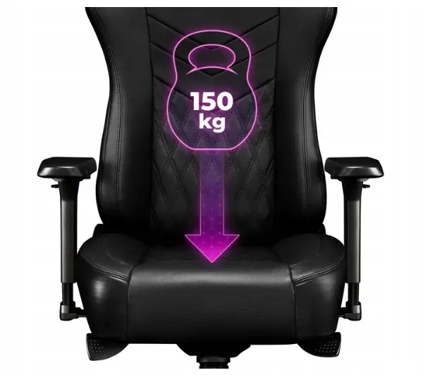 Yumisu 2053 Magnetic Skóra Biurowy do 150kg Skóra Naturalna Czarny - Kup na Raty - RRSO 0%