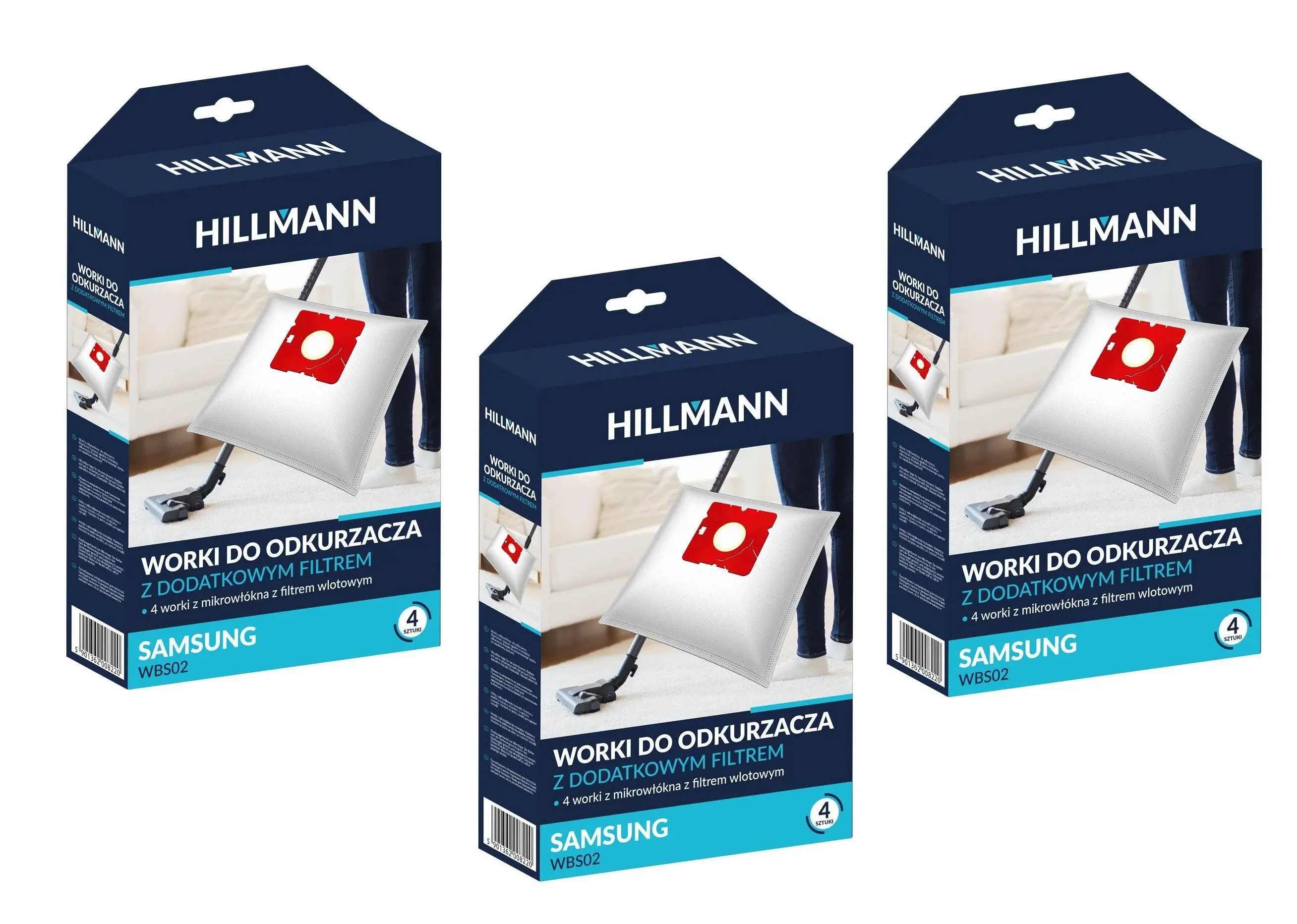 Worek do odkurzacza HILLMANN WBS02 12 worków + 3 filtry
