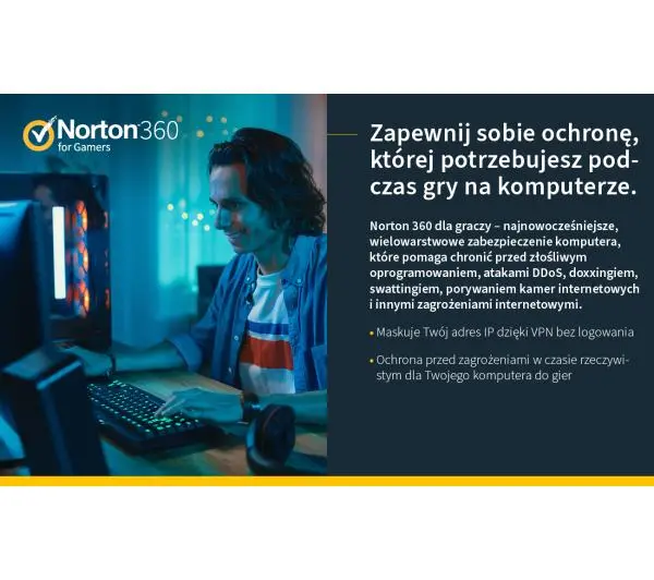 Norton 360 for Gamers 50GB 3 Urządzenia/1 Rok Kod aktywacyjnyDostęp po opłaceniu zakupu