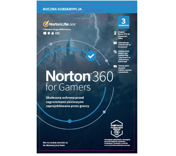 Фото - Програмне забезпечення Norton 360 for Gamers 50GB 3 Urządzenia/1 Rok Kod aktywacyjny 