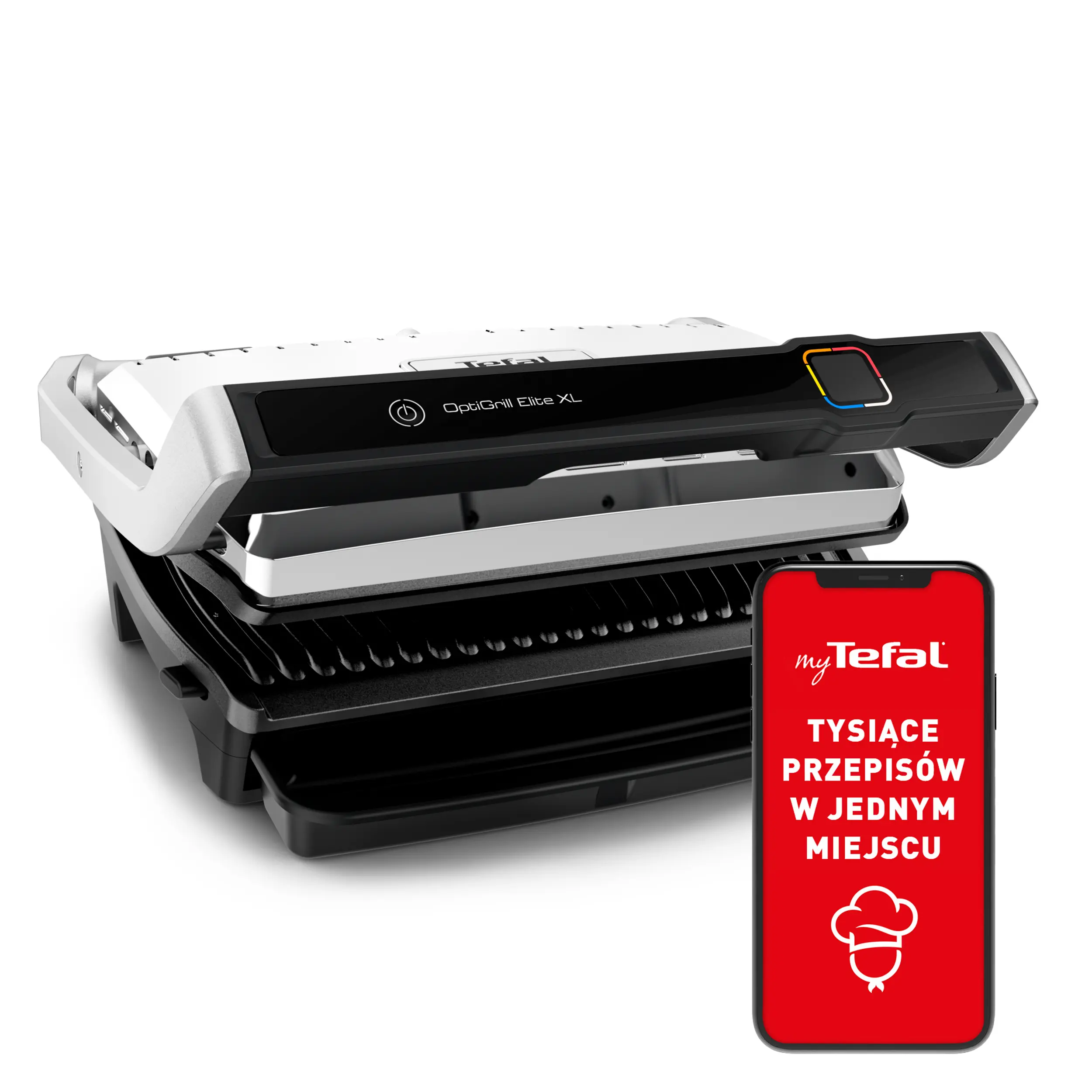 Grill elektryczny Tefal Optigrill Elite XL GC760 800cm2 Programy automatyczne