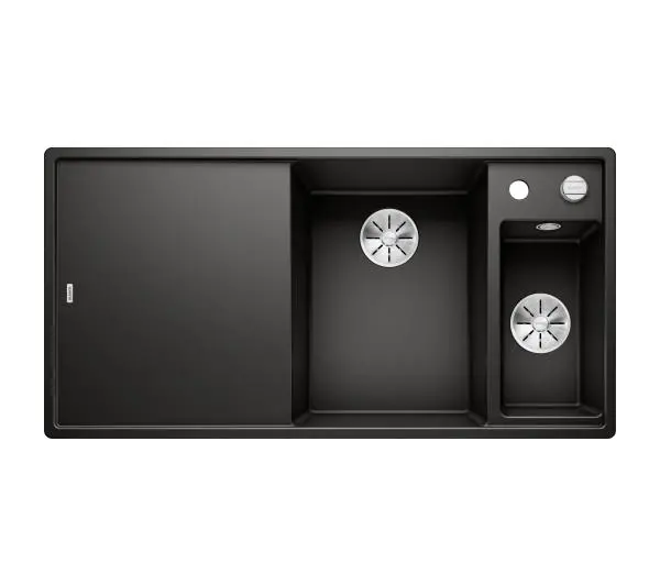 Zlewozmywaki kuchenne - Blanco AXIA III 6 S 525850 Komora z prawej strony Granitowy Czarny