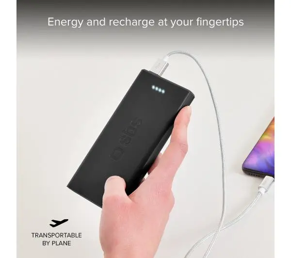 SBS TTBB10000FASTK 10000mAh USB-C + micro USB 10W Czarny