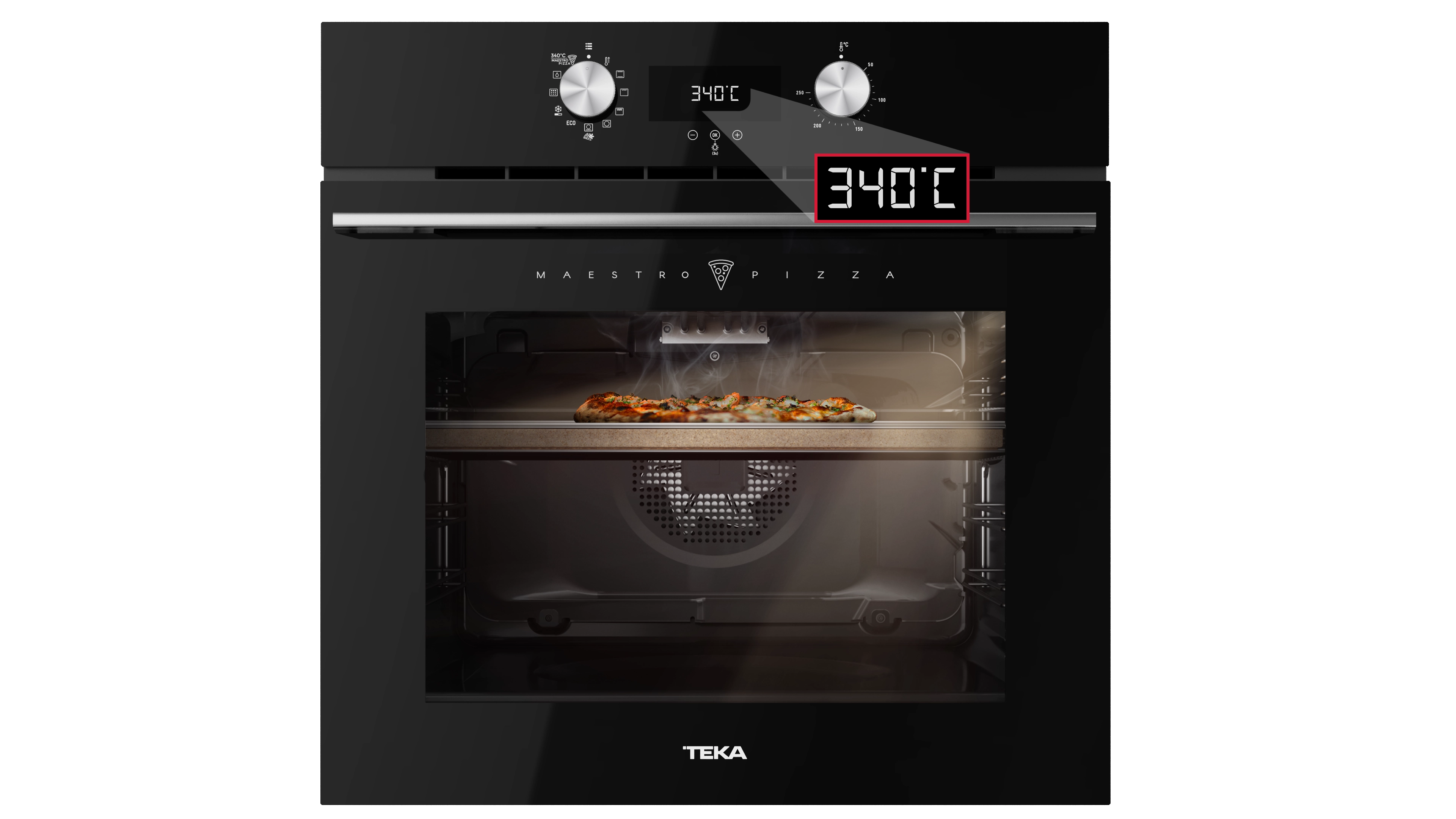 Piekarnik elektryczny Teka Maestro Pizza 340°C HLB 8510 P Termoobieg Czarny