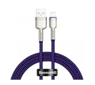 Kabel Baseus Cafule Metal USB do Lightning 1m Fioletowy