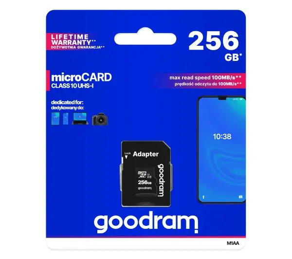 GoodRam 256GB microSDXC Class 10 UHS-I/U1