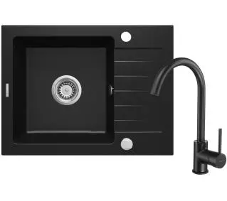 Deante Zorba ZQZAN11A Nero + bateria Czarny - DRUGI -30%, ALBO 5-TY ZA 1ZŁ - Kup na Raty - RRSO 0%