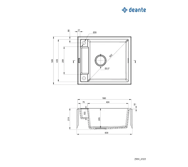 Deante Magnetic ZRM G103 Granitowy Grafitowy/Metalik - DRUGI -30%, ALBO 5-TY ZA 1ZŁ - Kup na Raty - RRSO 0%