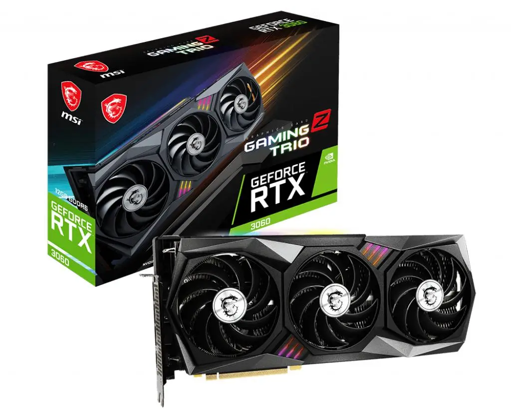Karta graficzna MSI GeForce RTX 3060 GAMING Z TRIO 12GB GDDR6 192bit DLSS