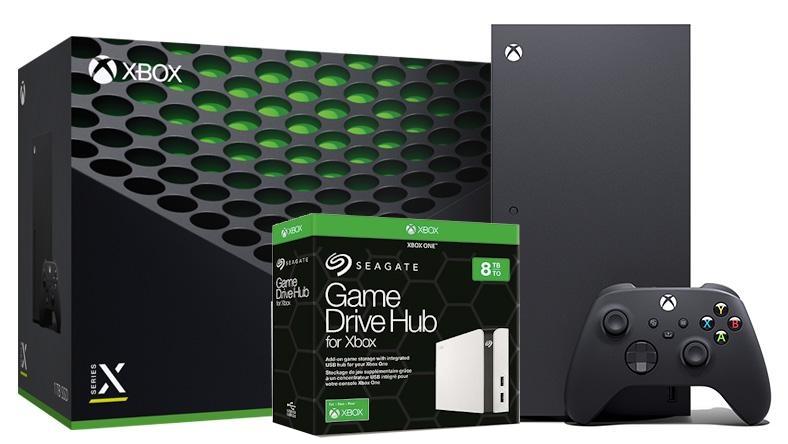 Konsola Xbox Series X z napędem - 1TB - dysk Seagate Game Drive HUB Xbox 8TB