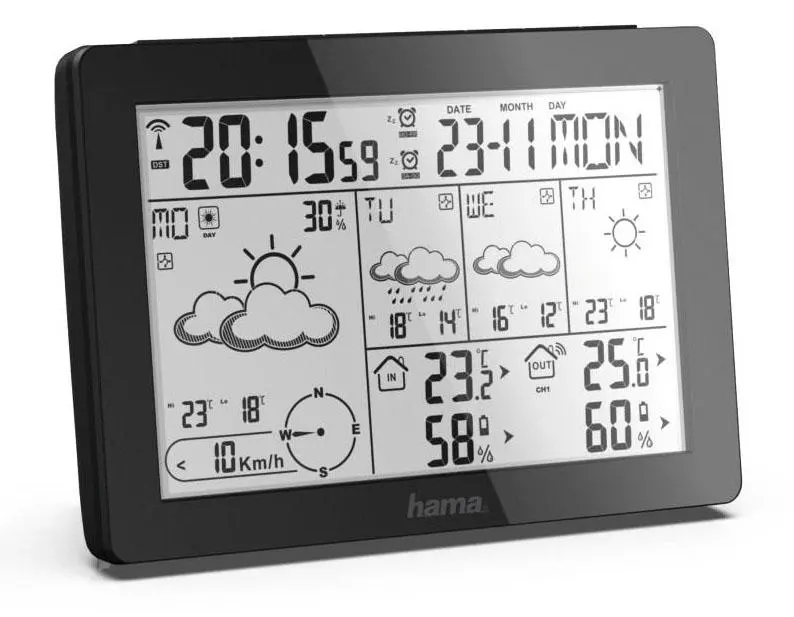 фото Метеостанція Hama Meteotime Black 1
