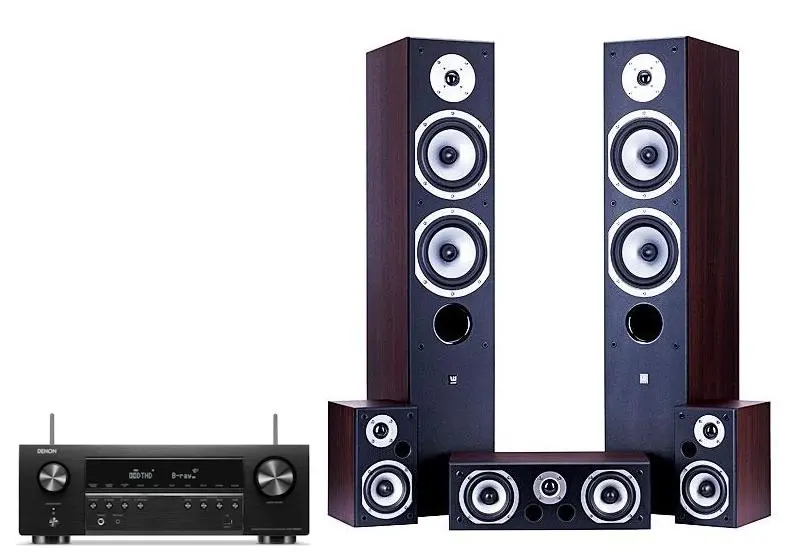 Zestaw kina Denon AVR-S660H, Wilson MoviX 5.0 Wenge