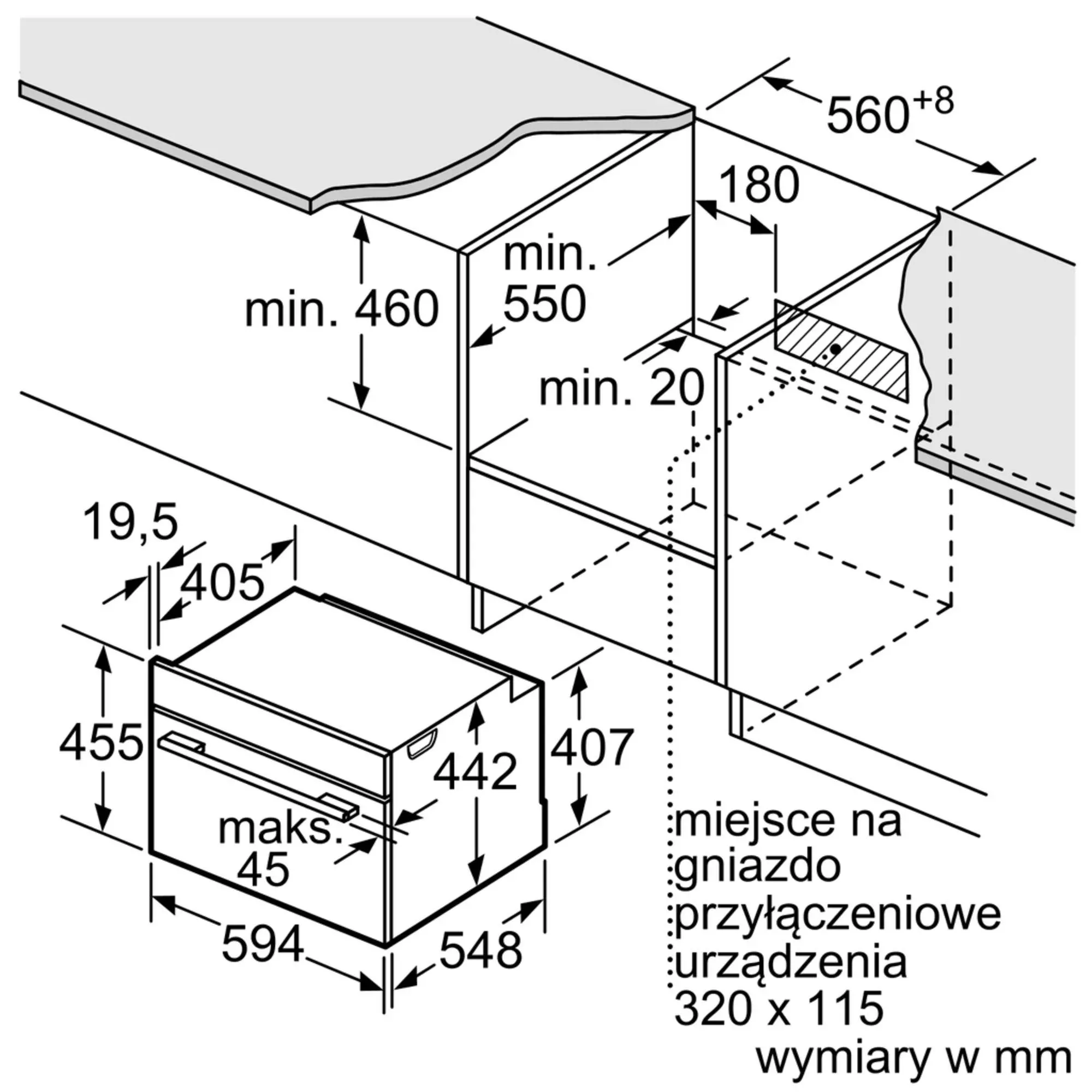 Piekarnik z mikrofalą Bosch Serie 8 CMG636BS1 Termoobieg Srebrno-czarny